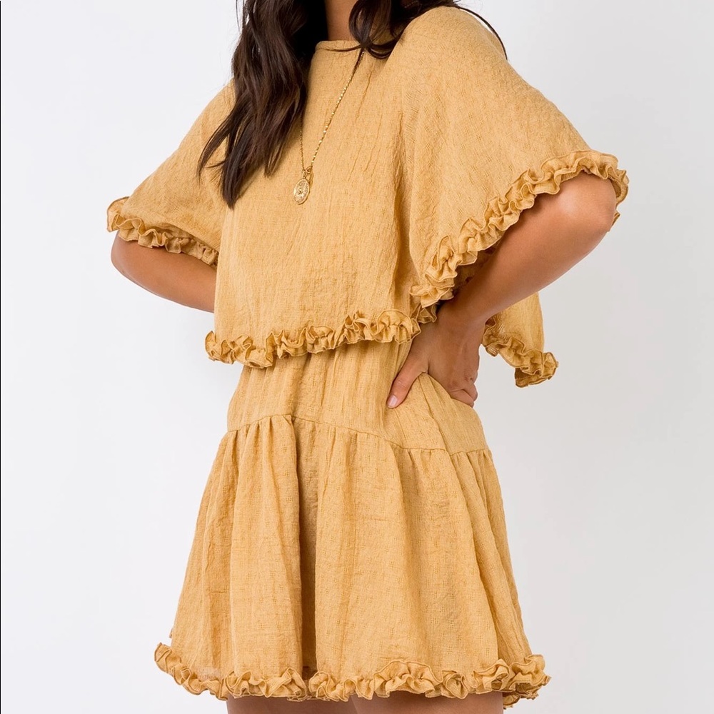 Princess Polly yellow mini dress